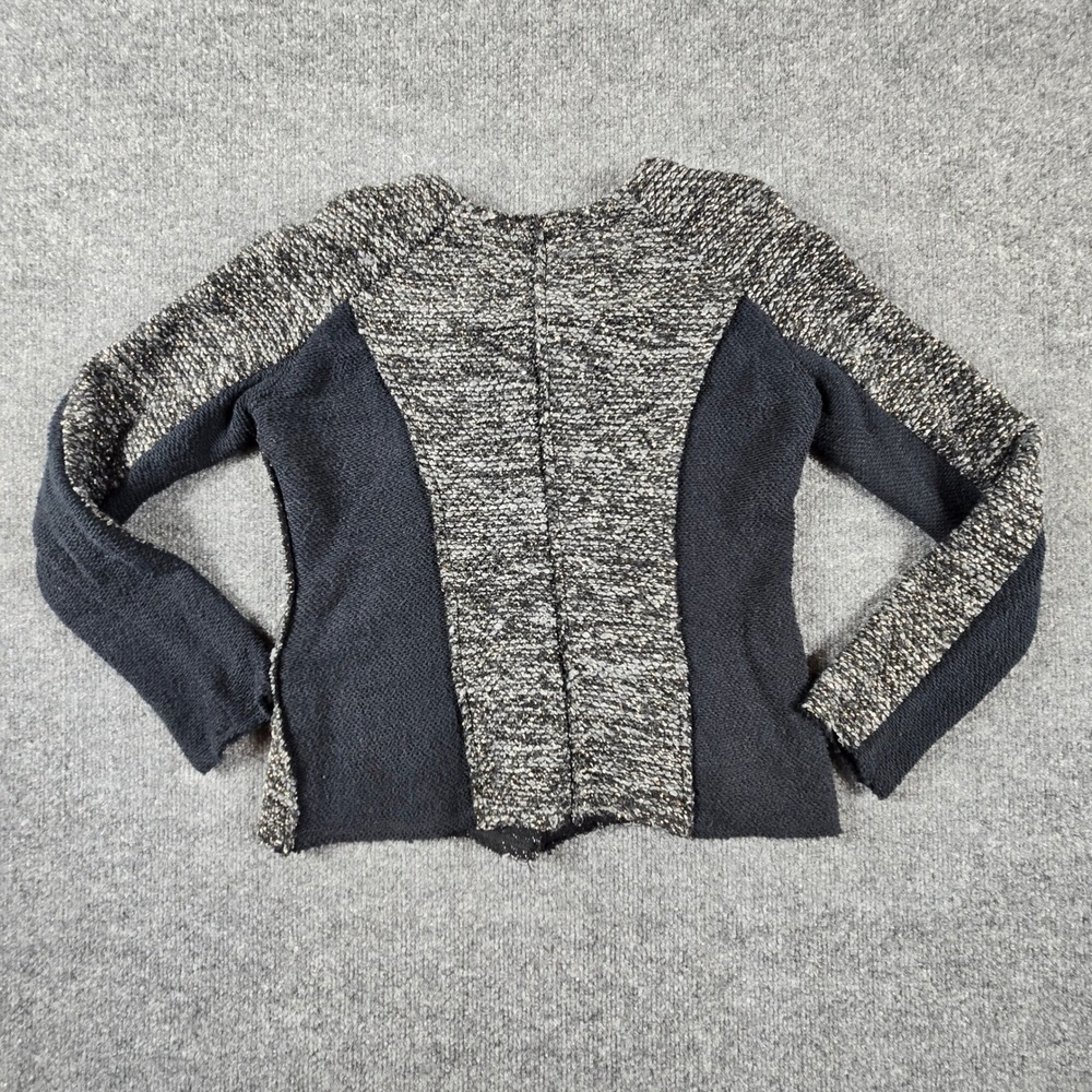 Cartonnier Knit Jacket Womens SP Black Navy  Lurex Mixed Media Blazer